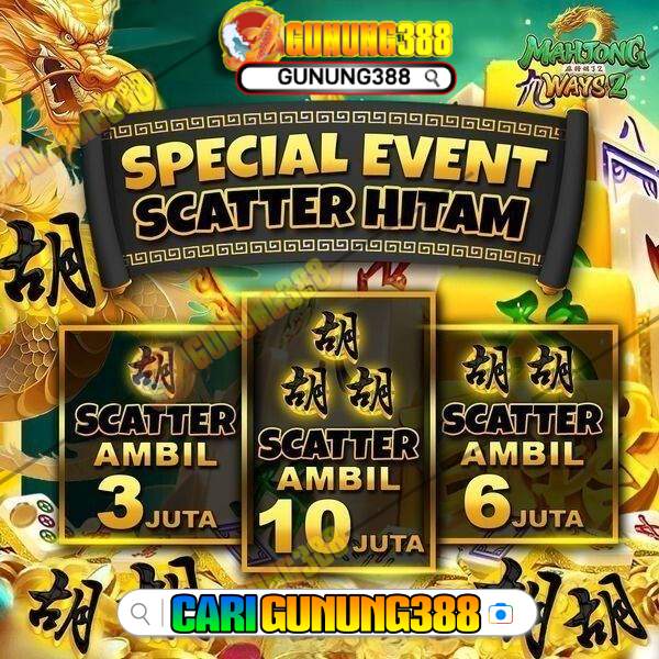 SCATTER HITAM : MAHJONG SLOT GACOR MUDAH JACKPOT MAXWIN 2024. 